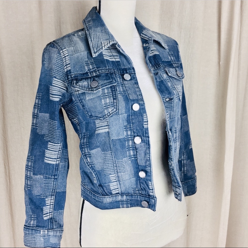 Vintage inspired 🌈 patch work Jean Jacket
